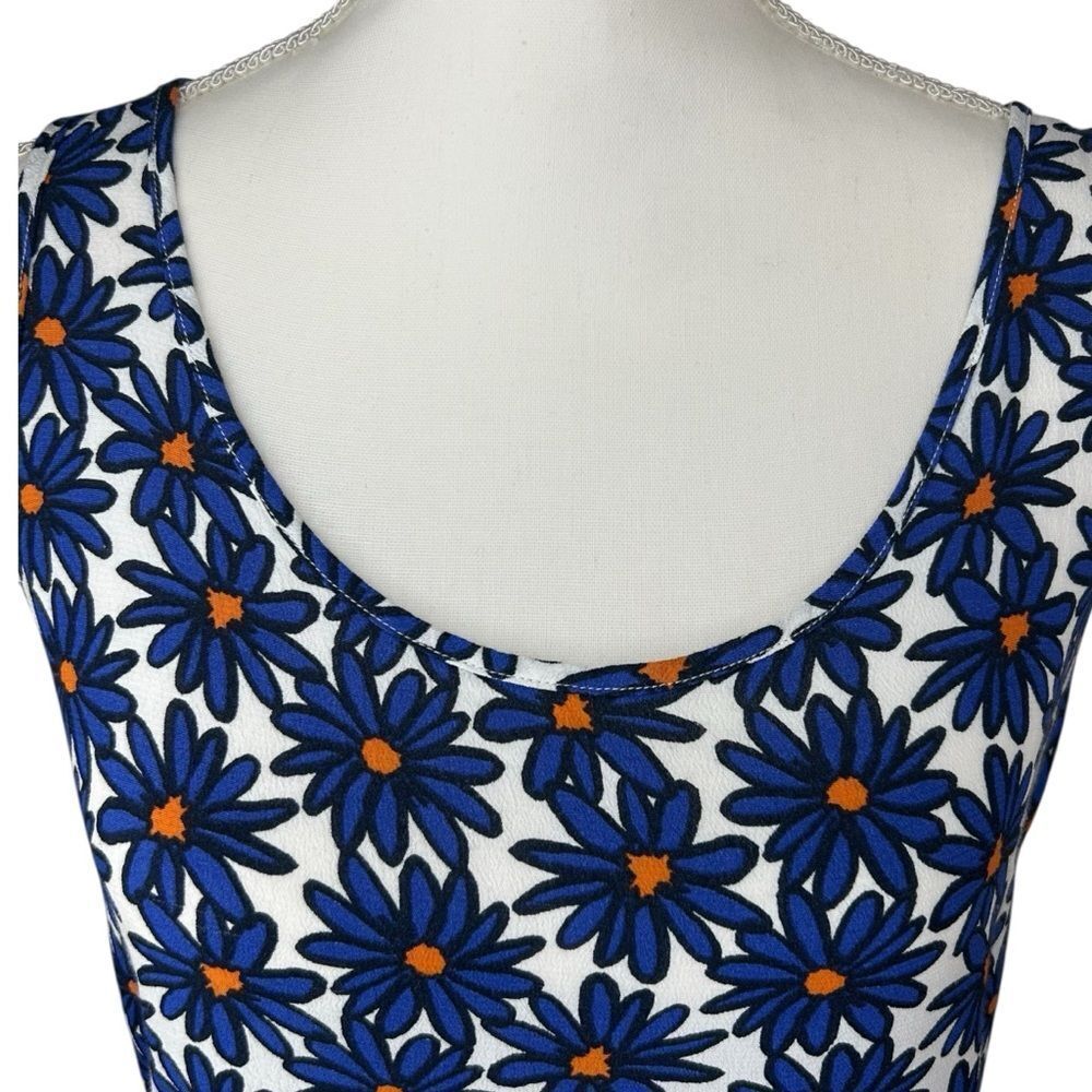 Dr. Bloom Boutique‎ Blue Daisy Floral Flowy Shift Sundress Dress Small / Medium - Picture 2 of 7
